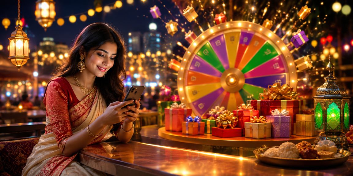 খুলনায় ঈদ উৎসবে লাকি ড্র উপভোগ করছেন একদল মানুষ