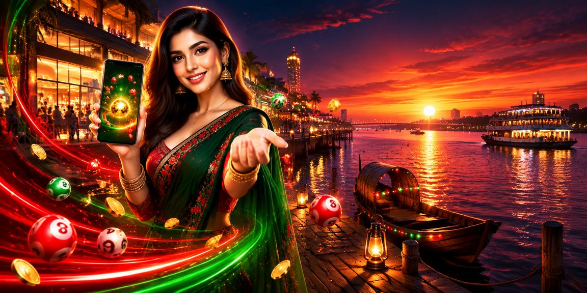 রংপুরে লাল-সবুজ রঙে সাজানো লটারি গেমের দৃশ্য