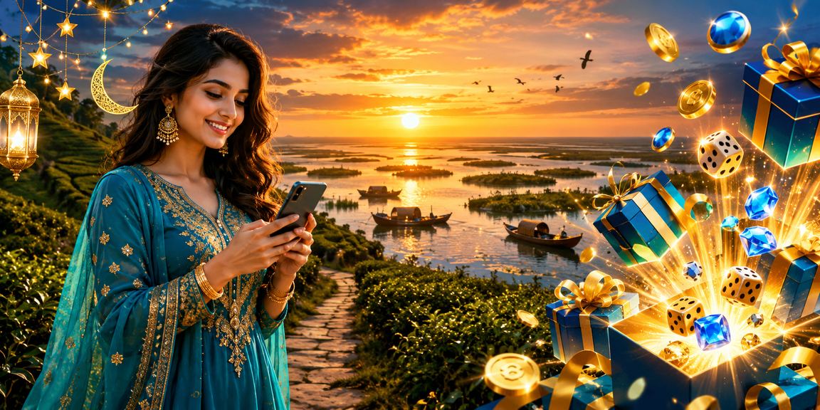 টাঙ্গুয়ার হাওরে ঈদ উৎসবে টস প্রেডিকশন গেম খেলছেন একদল মানুষ